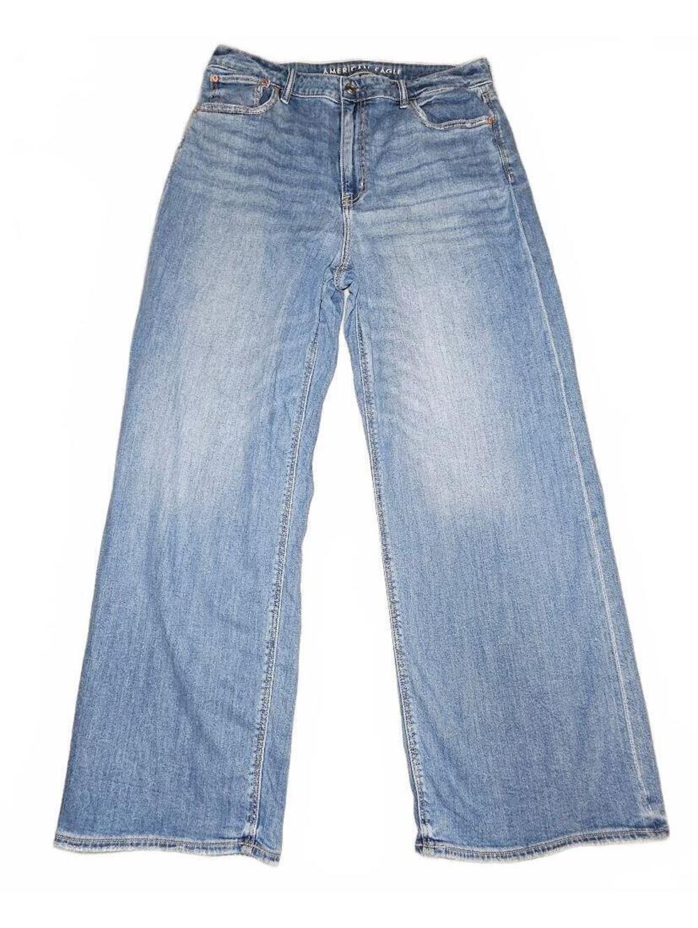 American Eagle Super High Rise Baggy Jeans Womens 12